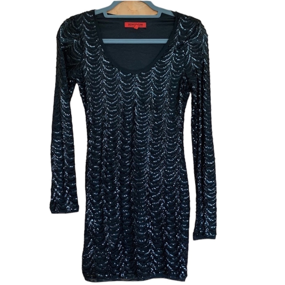 Elegant Black Sequin Dress